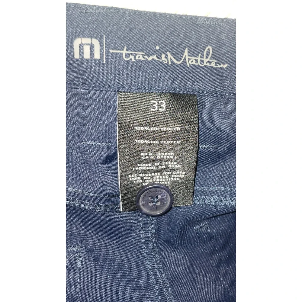 Travis Mathew Chino Golf Pant Mens Navy Blue Slim Fit Performance Trousers 32x30
